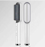 2 In 1 Hair Straightener Hot Comb - Negative Ion Curling