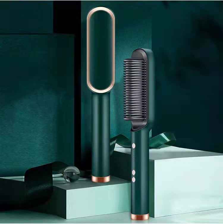 2 In 1 Hair Straightener Hot Comb - Negative Ion Curling