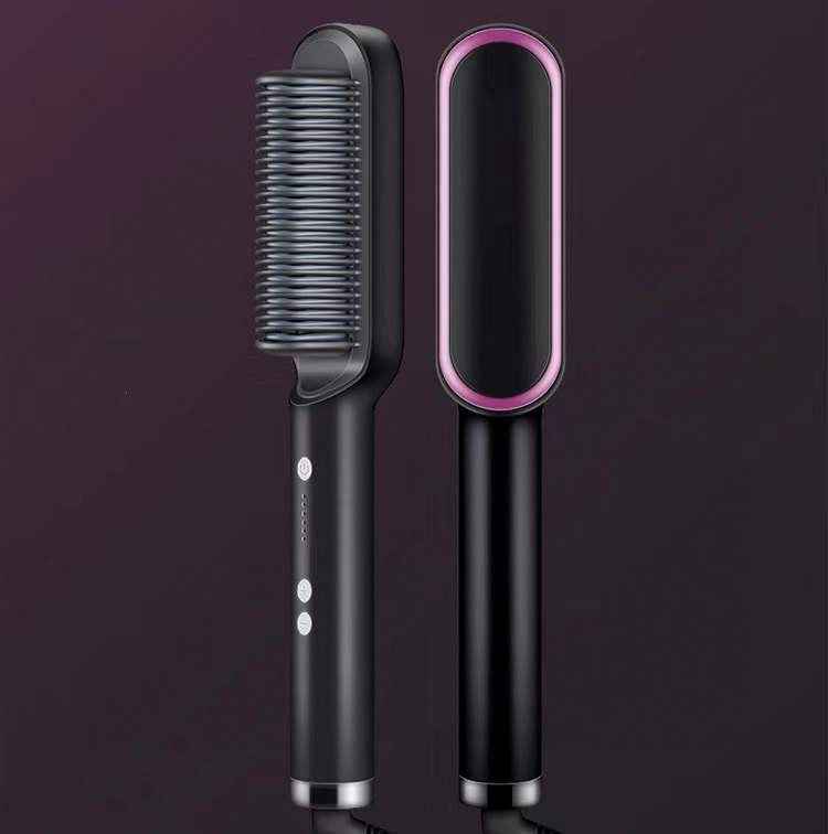Petra store 2 In 1 Hair Straightener with black and pink design for styling and smoothing hair
