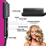 Petra store 2 In 1 Hair Straightener with comb teeth and intensity settings for styling hair