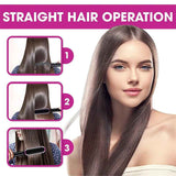 Petra store 2 In 1 Hair Straightener showing step by step straight hair operation on smooth shiny hair