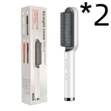 Petra store 2 In 1 Hair Straightener temperature control straight comb in white