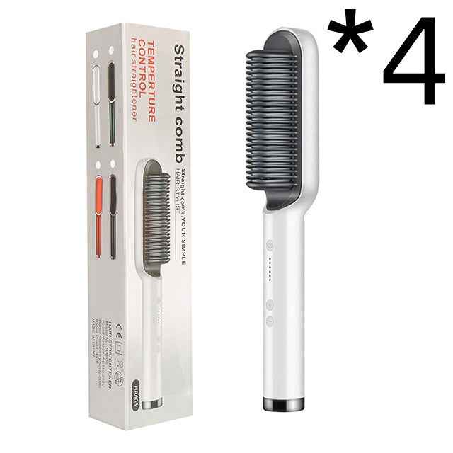 2 In 1 Hair Straightener Hot Comb - Negative Ion Curling