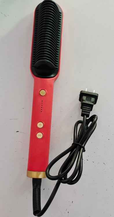 2 In 1 Hair Straightener Hot Comb - Negative Ion Curling