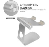 Petra store silver Stand For iPads and Tablets with anti-slippery silicone pads to prevent scratches