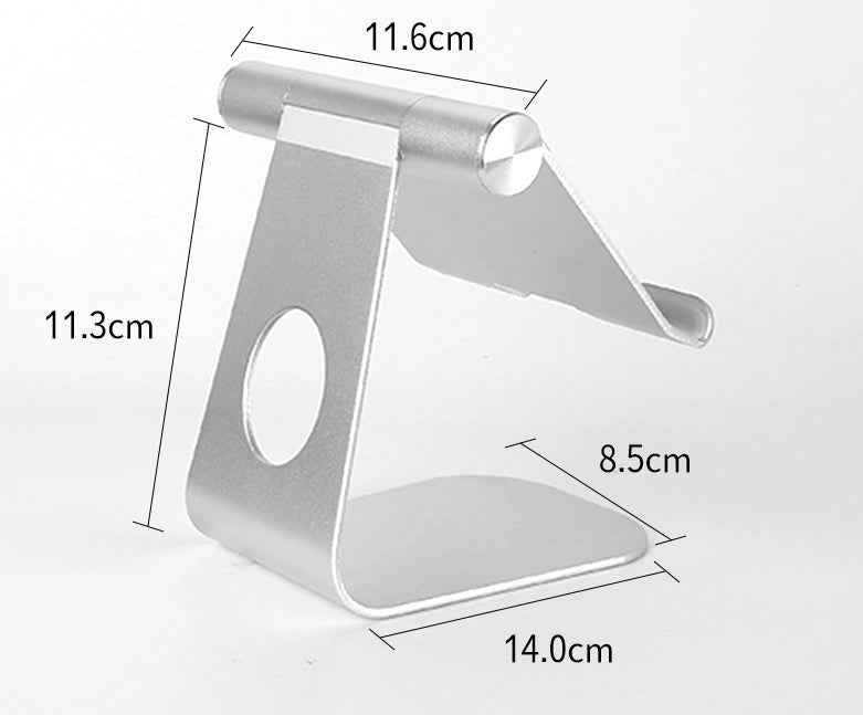 Silver metal Stand For iPads and Tablets with compact design and precise dimensions from Petra store
