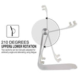 Petra store stand for iPads and tablets with 210 degrees upper and lower rotation adjustable angle