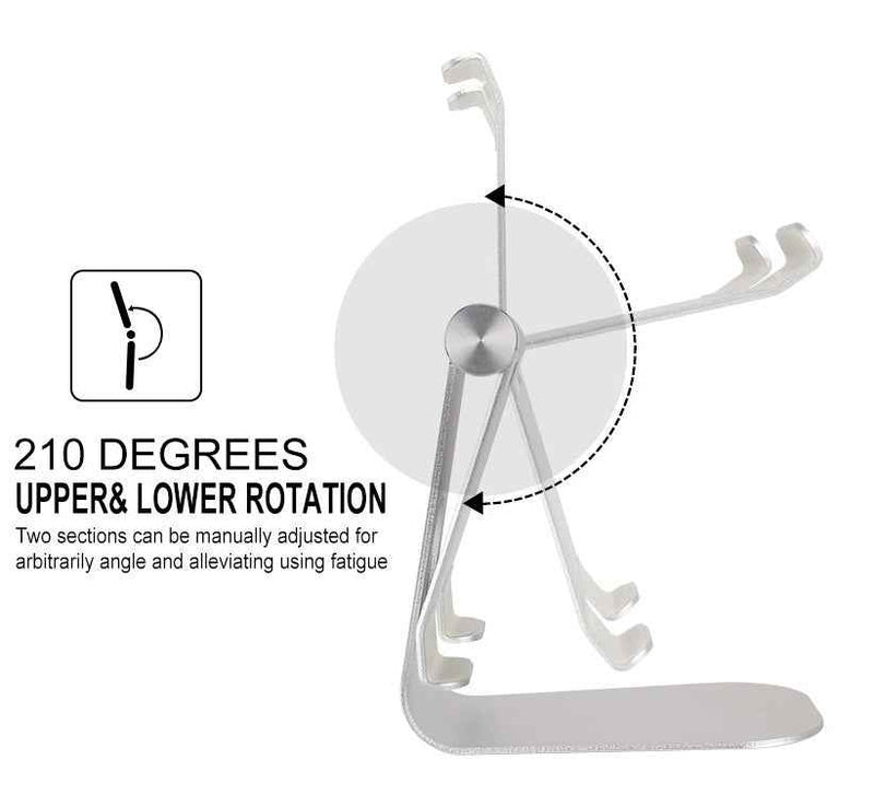 Petra store stand for iPads and tablets with 210 degrees upper and lower rotation adjustable angle