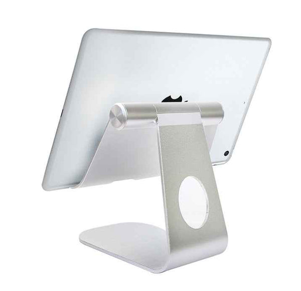 Petra store silver aluminum Stand For iPads and Tablets with adjustable angle and sturdy base