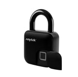 Petra store Anytek black padlock with fingerprint sensor keyless outdoor security lock for gates and sheds