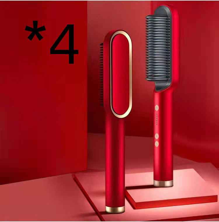 2 In 1 Hair Straightener Hot Comb - Negative Ion Curling