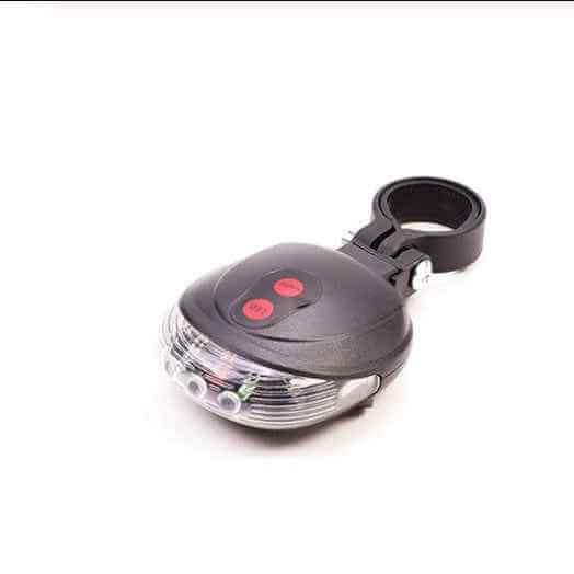 Petra store black Bicycle Tail Light with mounting bracket and red buttons for bike safety