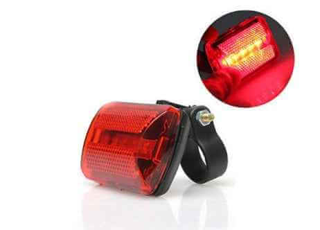 Petra store Bicycle Tail Light in red with mounting bracket and bright LED illumination for safety