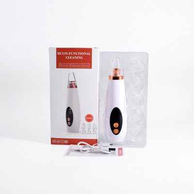 Petra store Blackhead Pore Vacuum Cleaner with USB charging cable and multiple suction heads for skincare