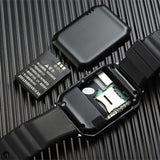 Bluetooth smart watch with call reminder showing open back and removable battery from Petra store