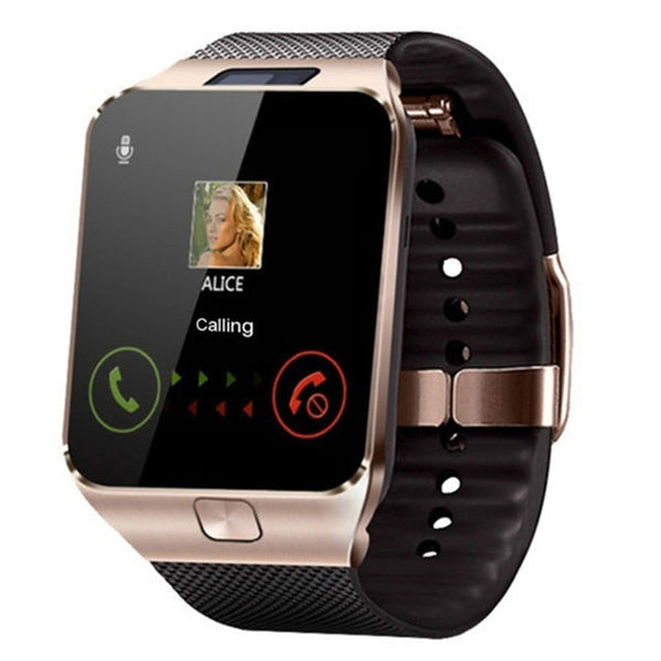 Bluetooth smart watch with call reminder showing incoming call screen and black strap from Petra store