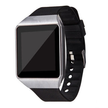 Petra store Bluetooth smart watch with call reminder featuring a black strap and square display
