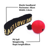 Boxing Reflex Speed Punch Ball with red PU ball and black elastic headband from Petra store