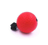 Red Boxing Reflex Speed Punch Ball with textured surface and black strap for training reflexes