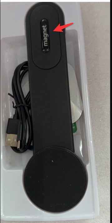 Petra store black magnetic Car Mobile Phone Holder with USB charging cable in white packaging