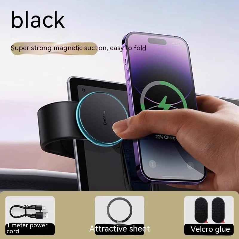 Black Petra store Car Mobile Phone Holder with super strong magnetic suction and foldable design