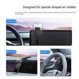 Car Mobile Phone Holder designed for special-shaped air outlets displayed in a car interior by Petra store