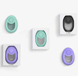 Petra store Crystal Hair-Remover devices in mint green, black, and purple with compact design in packaging
