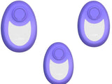 Petra store Crystal Hair-Remover in purple and white with compact ergonomic design set of three