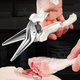 Petra store kitchen scissors heavy duty poultry shears with spring loaded ergonomic handle cutting raw chicken bone