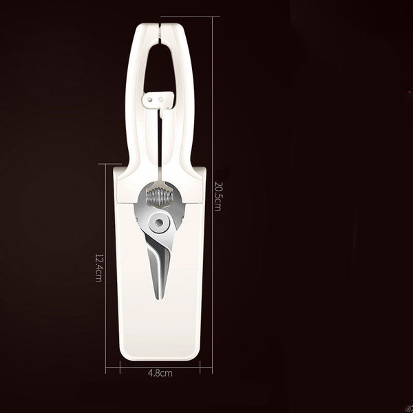 Petra store white multi function kitchen scissors with protective sheath and measurement markings