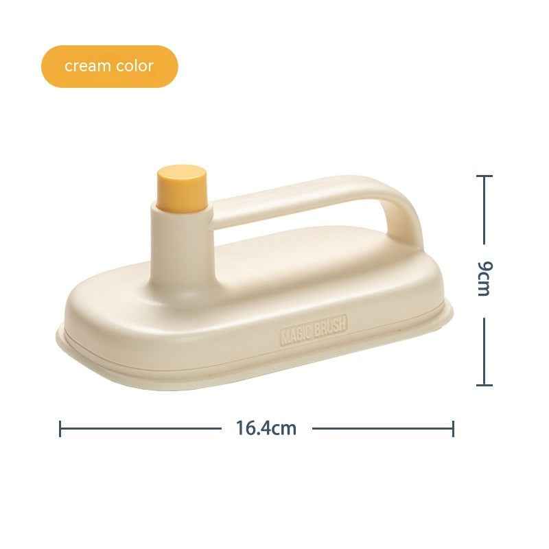 Cream color Cleaning Magic Brush with ergonomic handle for easy home and kitchen cleaning