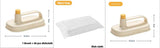 Cleaning Magic Brush with ergonomic handle and 50-piece dishcloth set in cream color for home and kitchen cleaning
