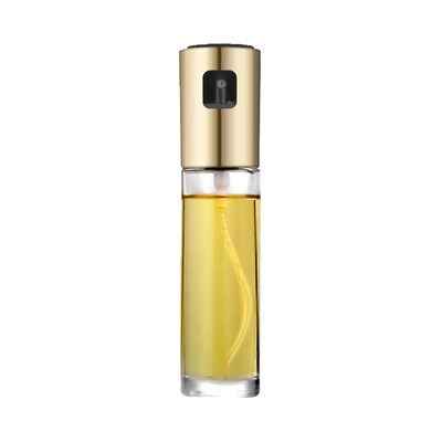 Petra store Cooking Oil Spray Bottle with clear glass body and gold spray top for easy cooking