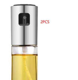 Stainless steel and glass Cooking Oil Spray Bottle with pump spray top for even oil distribution