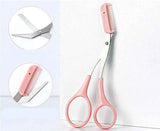 Petra store Eyebrow Trimming Knife With Comb in pink and silver for precise eyebrow grooming