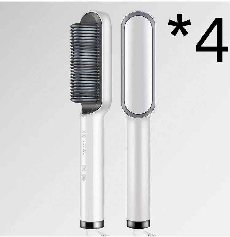 2 In 1 Hair Straightener Hot Comb - Negative Ion Curling