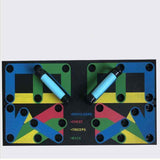 Petra store Push-up Board Bracket with color-coded grip positions for shoulders chest triceps and back