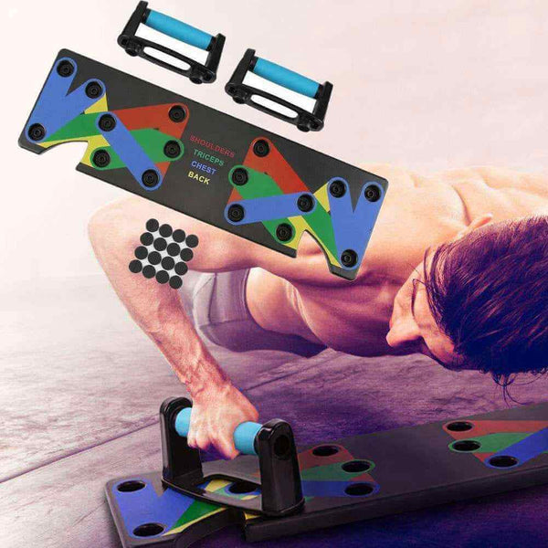 Petra store Push-up Board Bracket with color-coded design and detachable handles for targeted upper body workouts