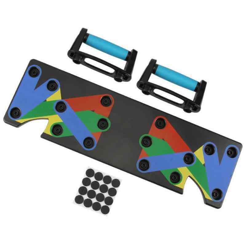 Petra store Push-up Board Bracket with color-coded angles and blue grip handles for fitness workouts
