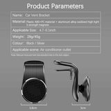 Petra store Magnetic Car Smartphone Holder black and silver car vent bracket with strong magnets