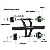 Four-Wheeled Abdominal Roller from Petra store with detachable handle and high density foam grips