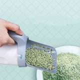 Petra store Cat Litter Shovel Set with ergonomic handle scooping green cat litter pellets