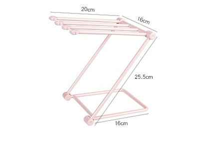 Petra store pink foldable dishcloth shelf with measurements for home and kitchen use