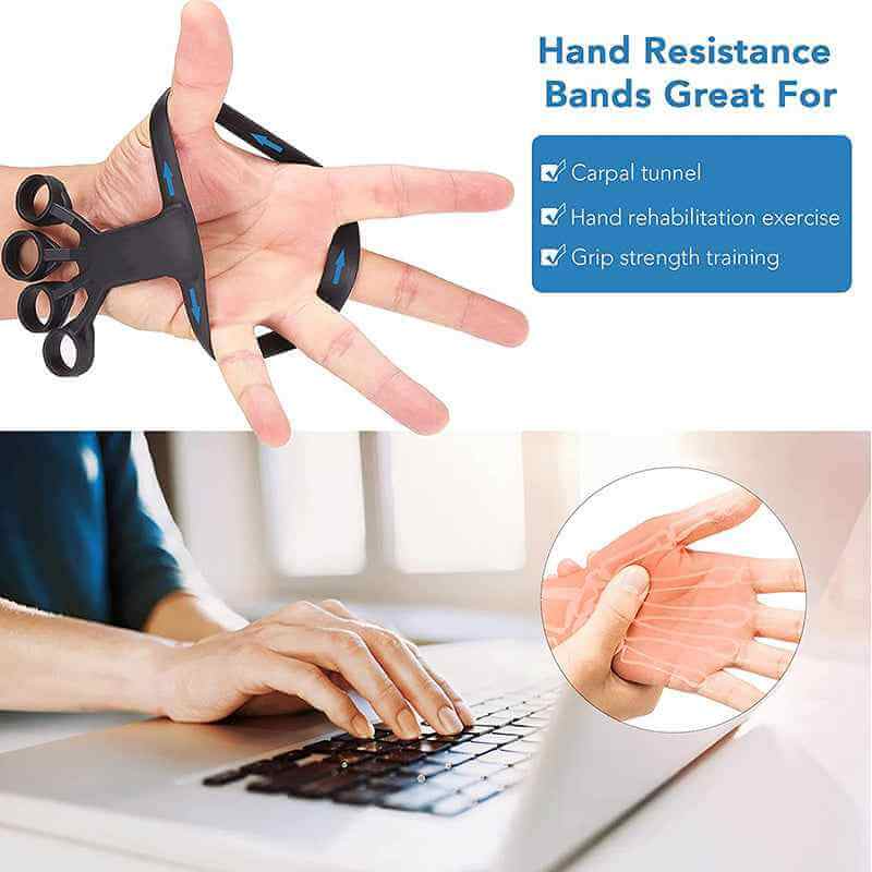 Hand Grip Trainer hand resistance bands for carpal tunnel and grip strength training by Petra store