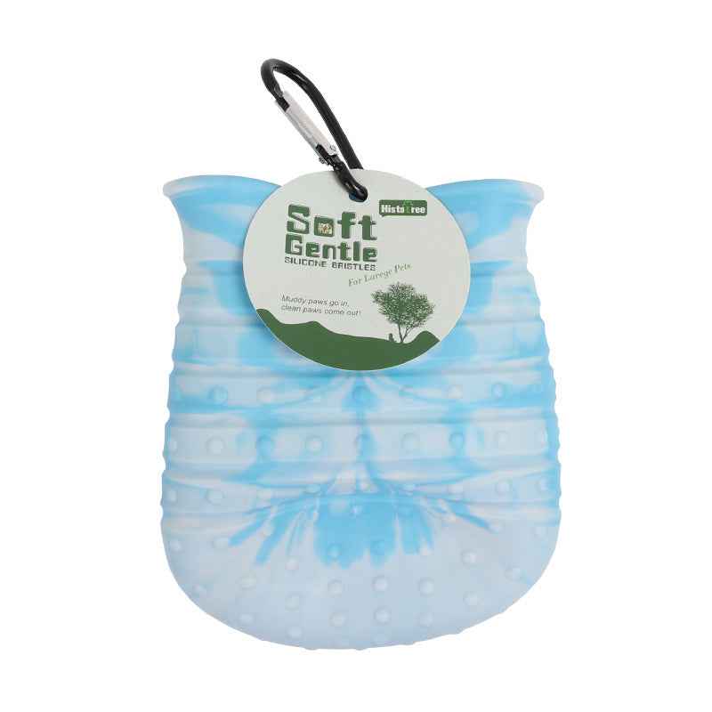 Petra store 2 In 1 Dog Paw Cleaner in blue with soft silicone bristles for easy paw cleaning