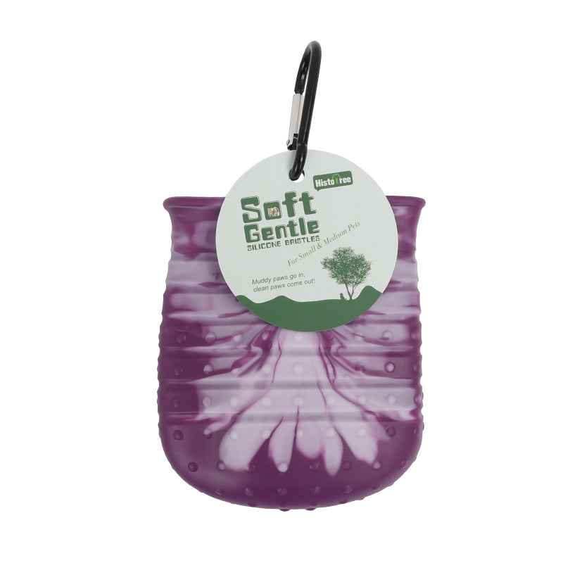 Petra store 2 In 1 Dog Paw Cleaner soft gentle silicone bristles purple paw washer