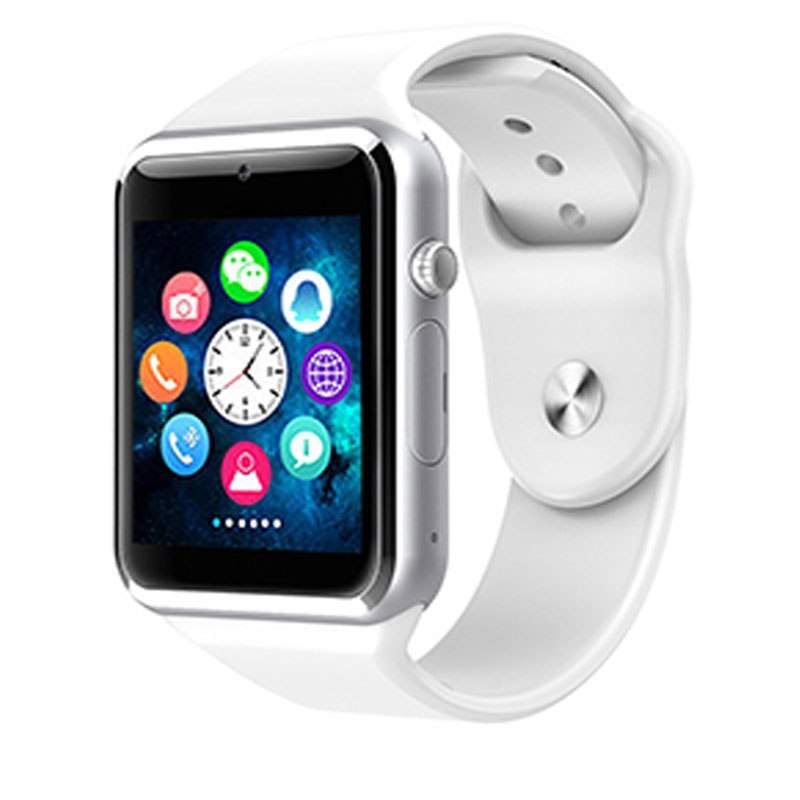 Petra store kids smart watch with sim card in white with colorful app icons on screen