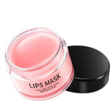 Petra store Lip Skin Care Moisturizer cherry night moisturizing repairing lip mask in a clear jar with black lid