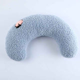 Petra store soft blue Little Pillow For Pets with curved shape and plush texture