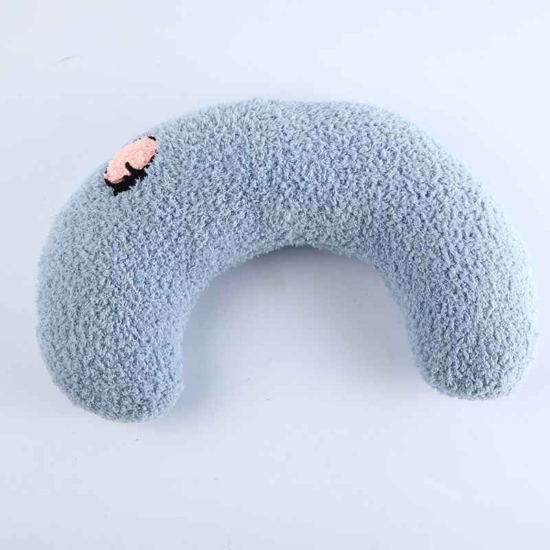 Petra store soft blue Little Pillow For Pets with curved shape and plush texture
